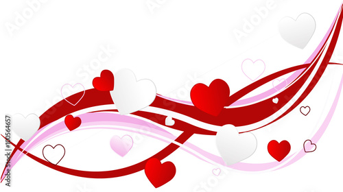 vector background with hearts and lines
