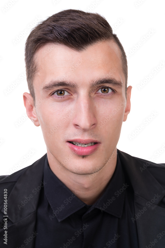 Portrait of young business man, isolated over white Portrait of young business man, isolated over white
