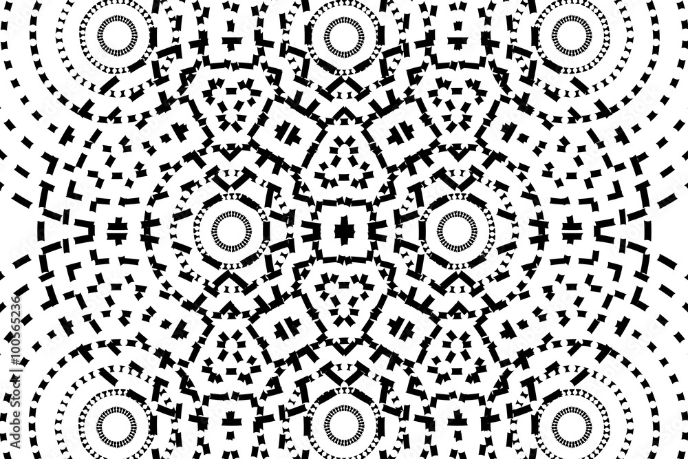 Ornament background / Black and white ornament abstract background.