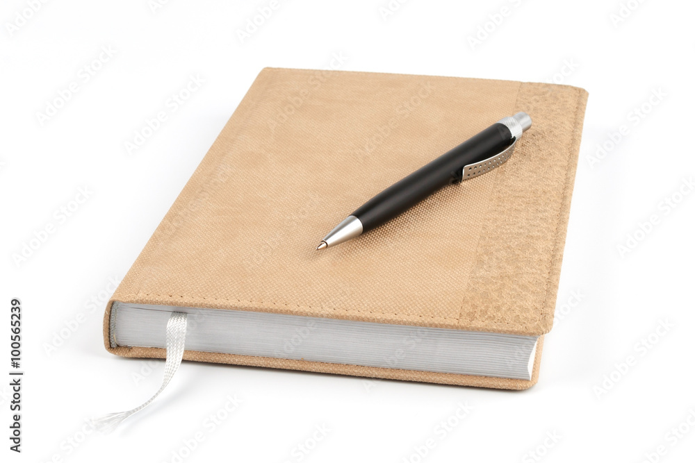 Notebook cover in beige and black pen Notebook cover in beige and black pen