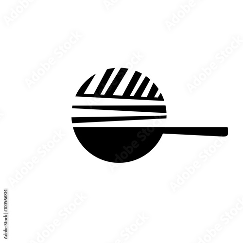 Vector of Wok icon. Asian frying pan. Symbols icon or logo for restaurant. Other companies. Vector illustration.
