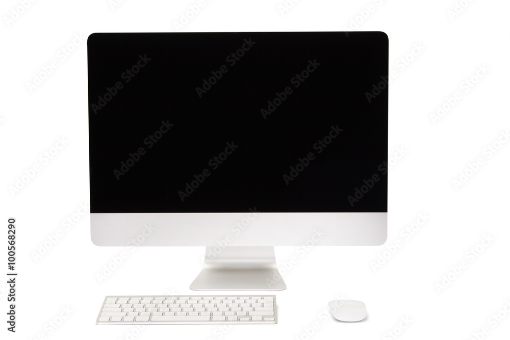Desktop computer with wireless keyboard and mouse Desktop computer with wireless keyboard and mouse