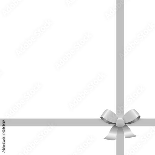 silver ribbon bow