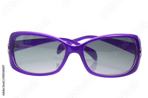 Women's violet sunglasses / Women's violet sunglasses on white background.