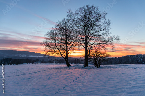 sonnenuntergang im winter