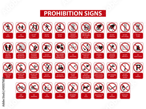 señales de prohibicion photo