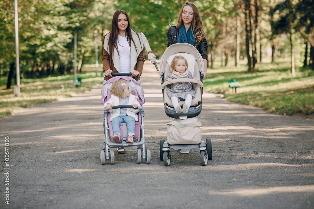Family walk in the park Family walk in the park