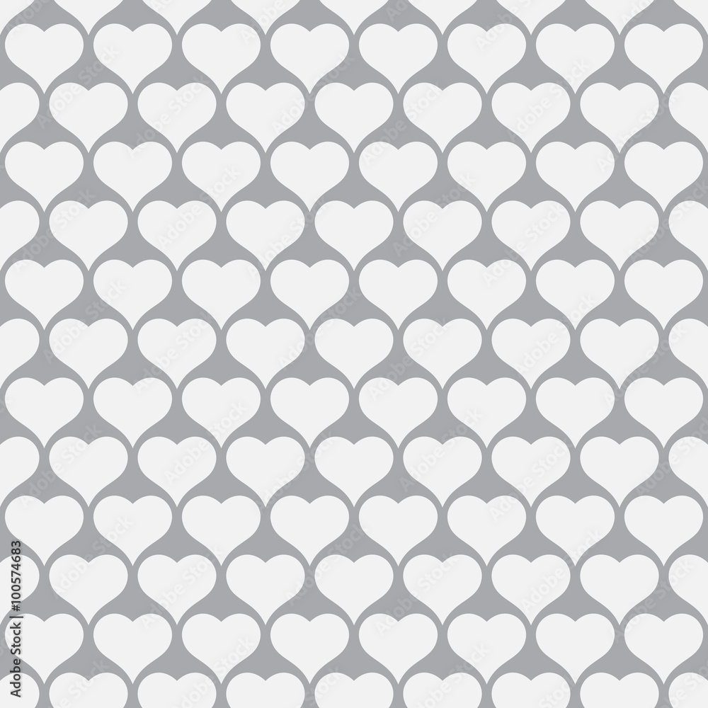 Heart design seamless pattern for Valentines day background