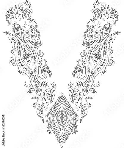 Neckline illustration vector design fashion