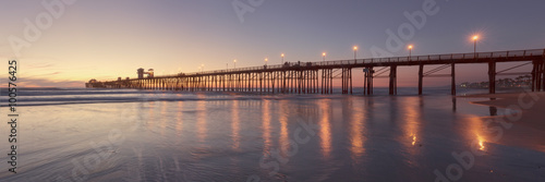 Fototapeta Oceanside Pier at Sunset, California