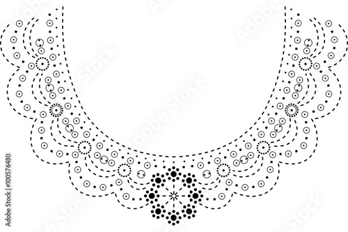 Neckline illustration vector design fashion