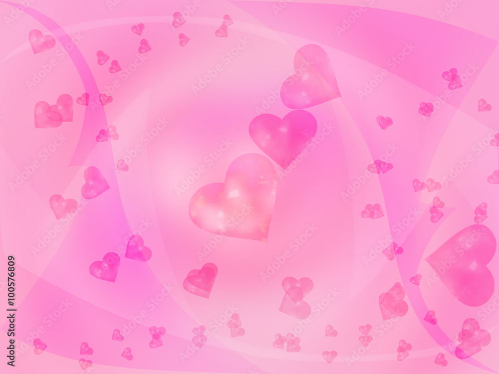 Little pink hearts / Little pink hearts on pink background.