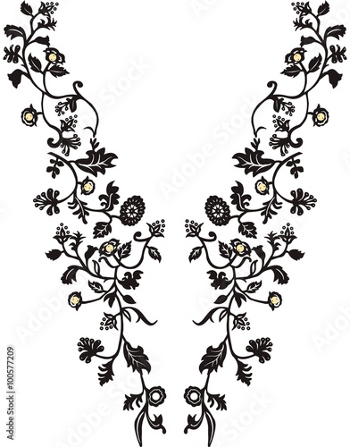 Neckline illustration vector design fashion