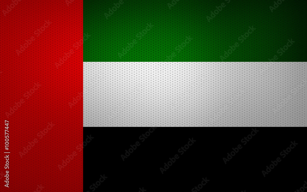 Closeup of UAE flag