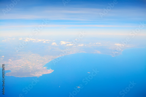 Aerial view of Tuscany shore
