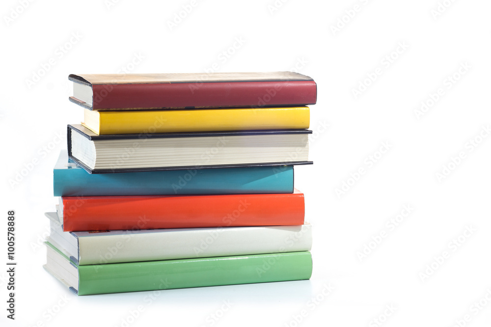 stack of books isolated on a white background stack of books isolated on a white background