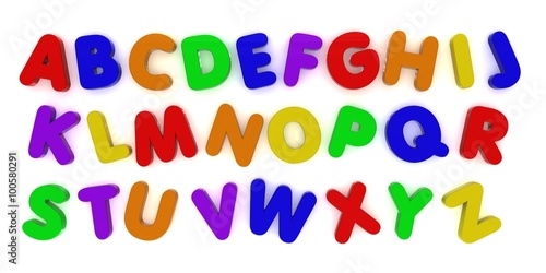 Multicoloured Alphabet Fridge Magnet Letters Background