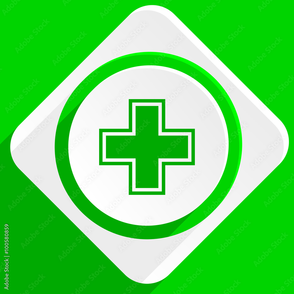 Obraz premium pharmacy green flat icon