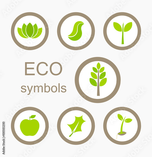 Eco symbols vector