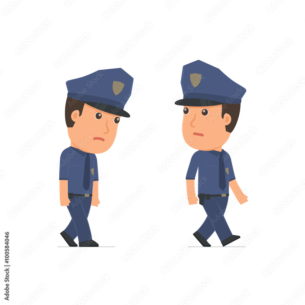 Sad and Frustrated Character Officer goes and drags Sad and Frustrated Character Officer goes and drags