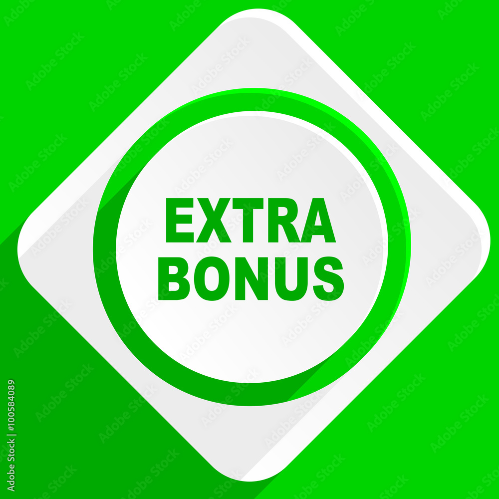 extra bonus green flat icon extra bonus green flat icon