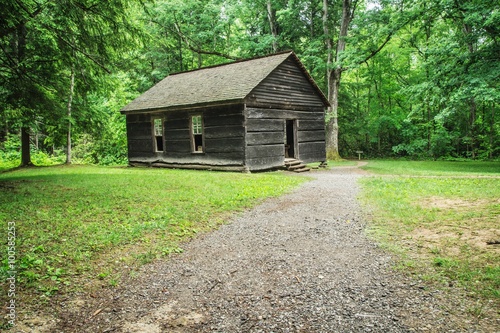 Little Greenbrier Schoolhouse. The Little Greenbrier Schoolhouse opened in 1882 and is now part of the Great Smoky Mountains National Park. Gatlinburg  Tennessee.