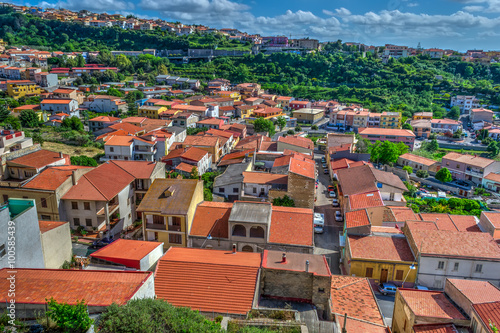 small town seen from above in Sardinia