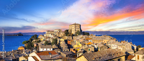 Beautiful medieval village (borgo) Capodimonte  - (lago di Bolsena) Italy