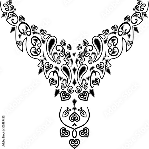 Neckline illustration vector design fashion
