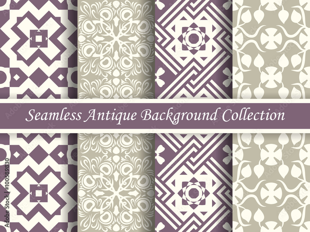 Antique seamless background collection_23