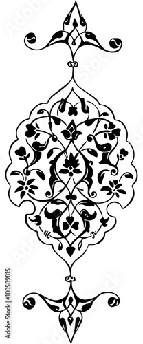 Paisley mehndi vector floral design