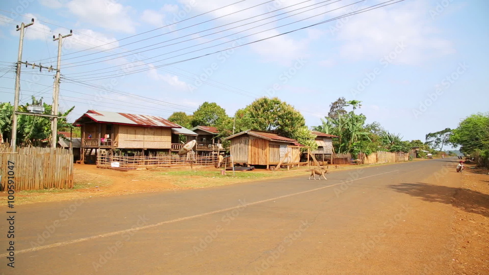 Lao village life around coffee planted Bolaven Plateau, Pakse, Laos Lao village life around coffee planted Bolaven Plateau, Pakse, Laos