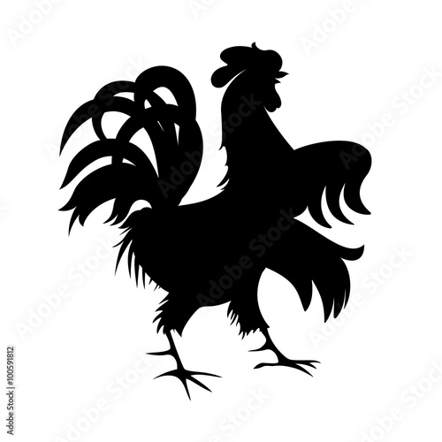 Силуэт. Петух