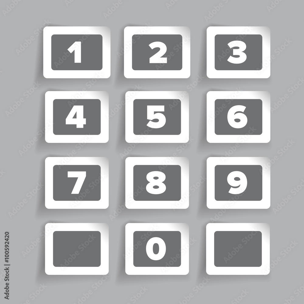 Numbers set. Vector label Numbers set. Vector label
