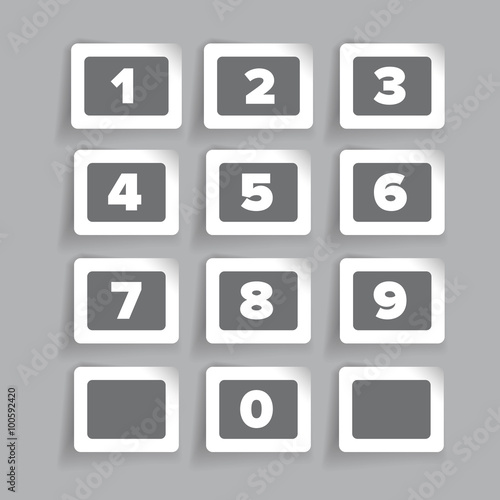 Numbers set. Vector label