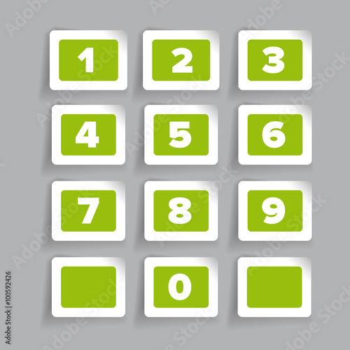 Numbers set. Vector label