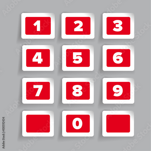 Numbers set. Vector label