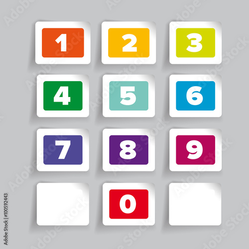 Numbers set. Vector label
