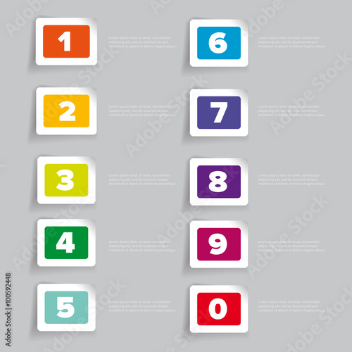 Numbers set. Vector label