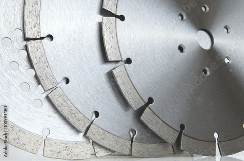 Cutting disk with diamonds - Diamond disc for concrete on the white background