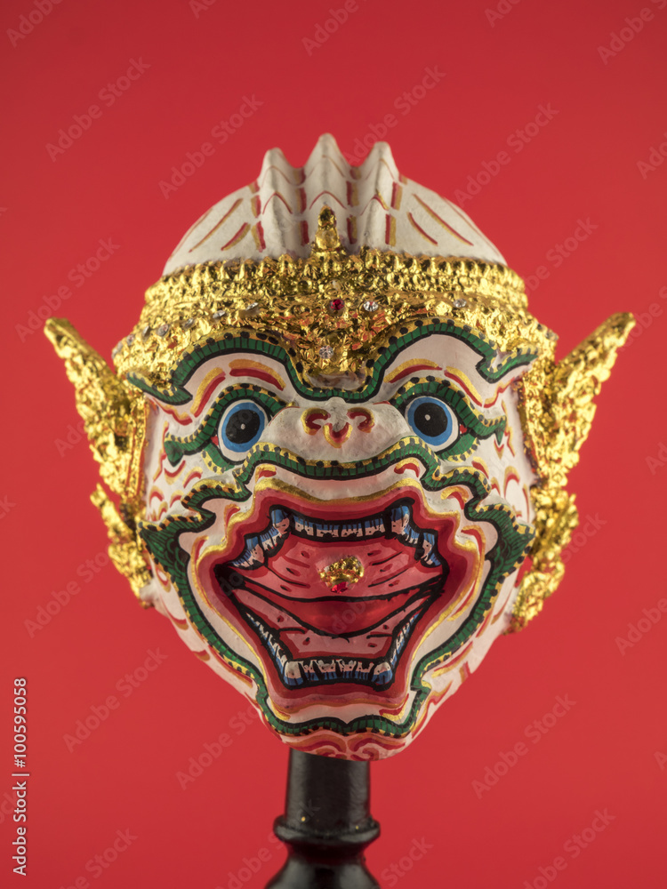 Naklejka premium Khon mask . Ramayana, thailand