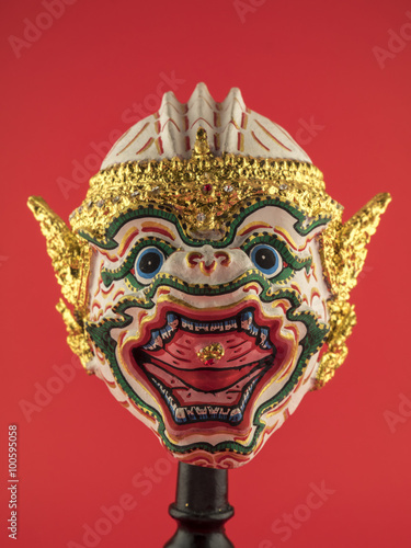 Khon mask . Ramayana  thailand