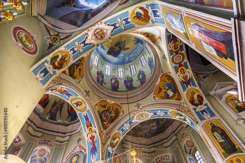 Interior Dome Saint George Cathedral Vydubytsky Monastery Kiev photo