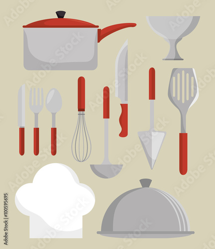 Kitchen dishware utensils 