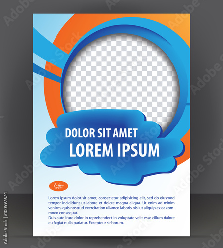 Magazine, flyer, brochure, cover layout design print template