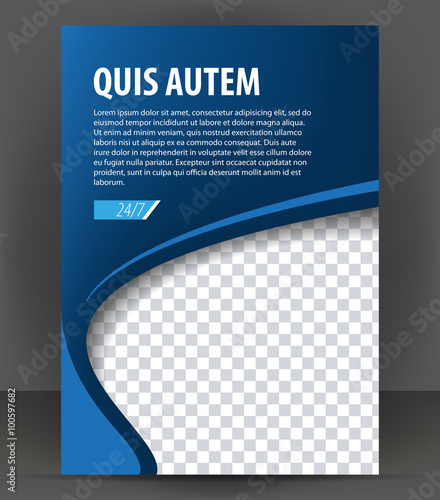 Magazine, flyer, brochure, cover layout design print template