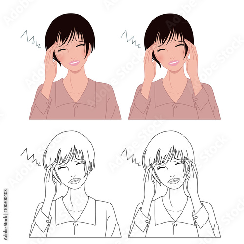 woman with headache