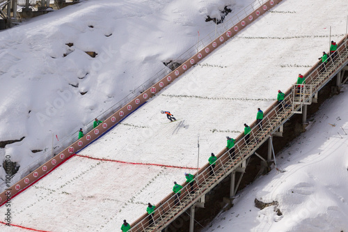 Continental Cup ski jumping. Height of 120 meters springboard photo