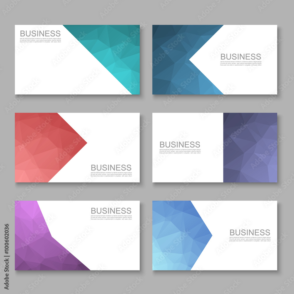  Business Card set, Modern Abstract Businesscard, Vector