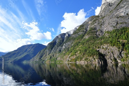 Fjords scenic in Flam, Norway. For background